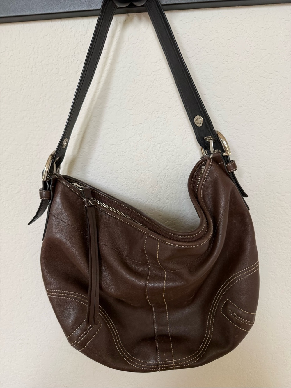 Coach Classic Chocolate Brown Leather Hobo Handbag